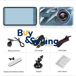 Car Dual Dash Cam 4 Inch LCD FHD 1080p Dual Lens Front And Rear DVR video Recorder